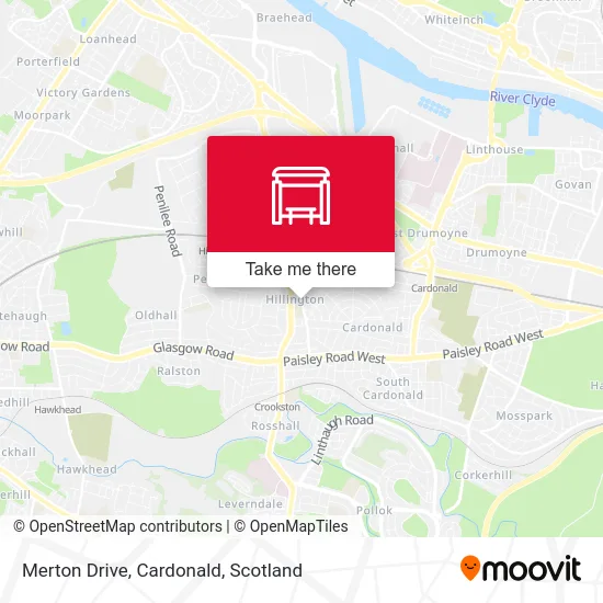 Merton Drive, Cardonald map