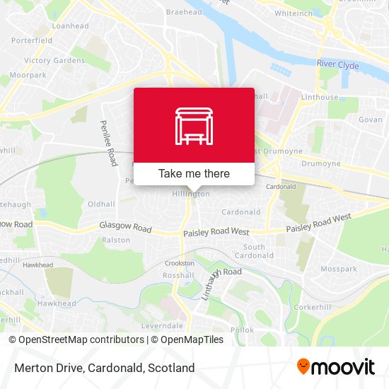 Merton Drive, Cardonald map