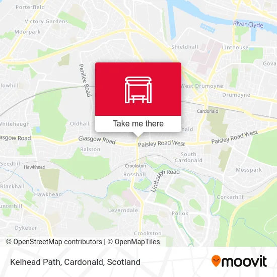Kelhead Path, Cardonald map