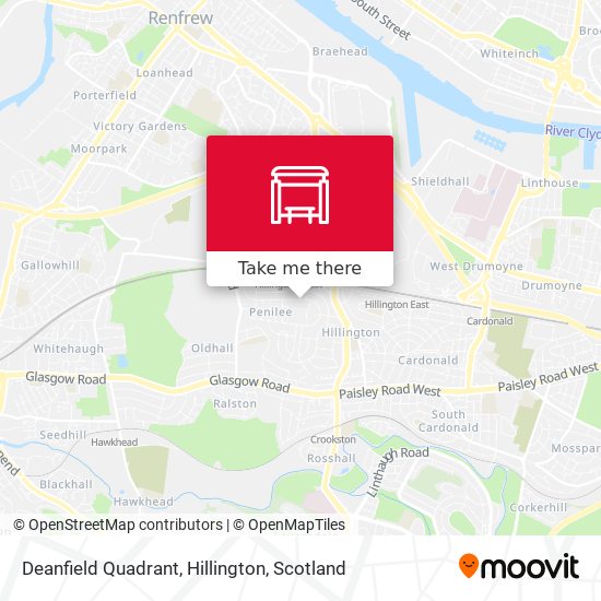 Deanfield Quadrant, Hillington map