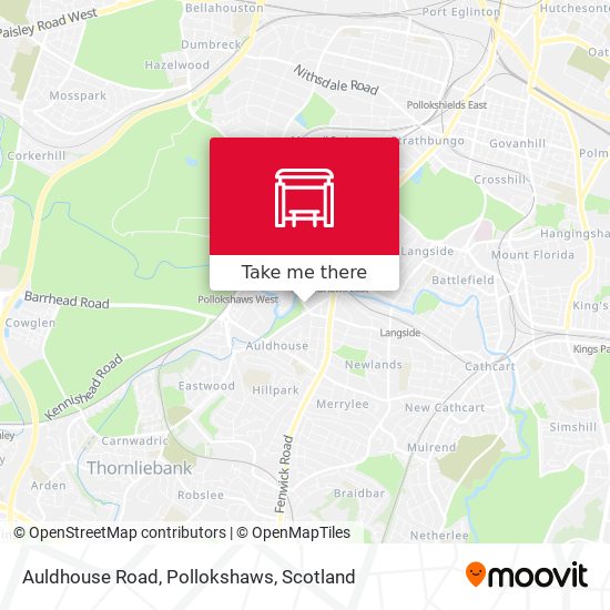 Auldhouse Road, Pollokshaws map