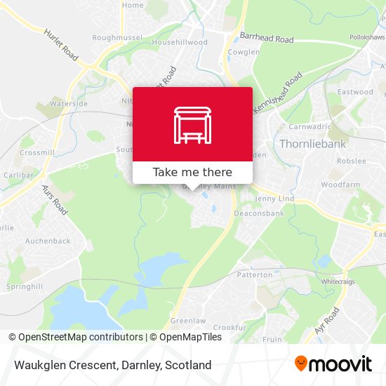 Waukglen Crescent, Darnley map