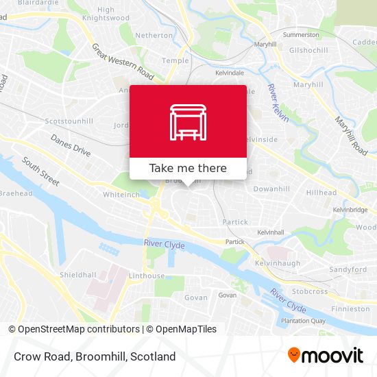 Crow Road, Broomhill map