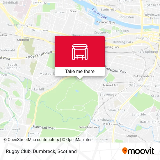 Rugby Club, Dumbreck map