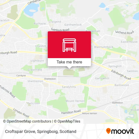 Croftspar Grove, Springboig map