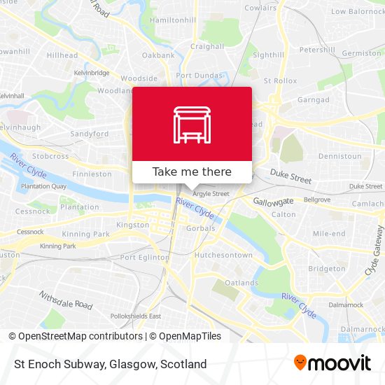 St Enoch Subway, Glasgow map