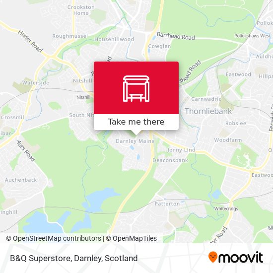 B&Q Superstore, Darnley map