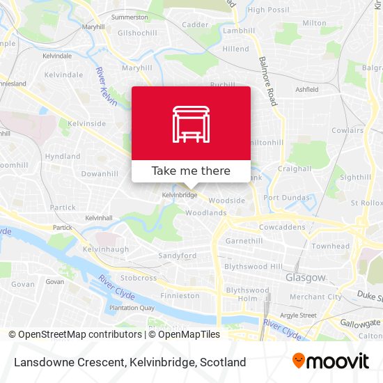 Lansdowne Crescent, Kelvinbridge map