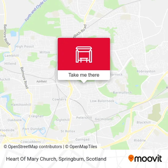 Heart Of Mary Church, Springburn map