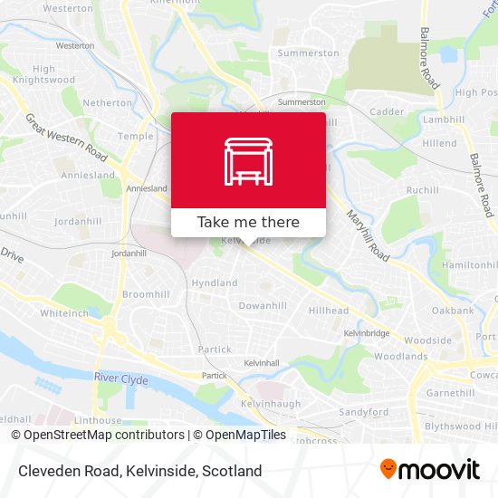 Cleveden Road, Kelvinside map