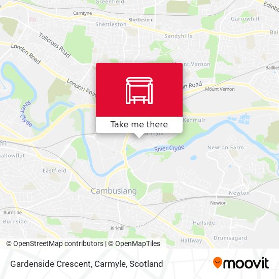 Gardenside Crescent, Carmyle map
