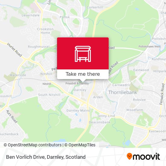 Ben Vorlich Drive, Darnley map