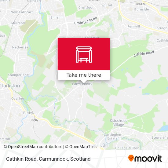 Cathkin Road, Carmunnock map