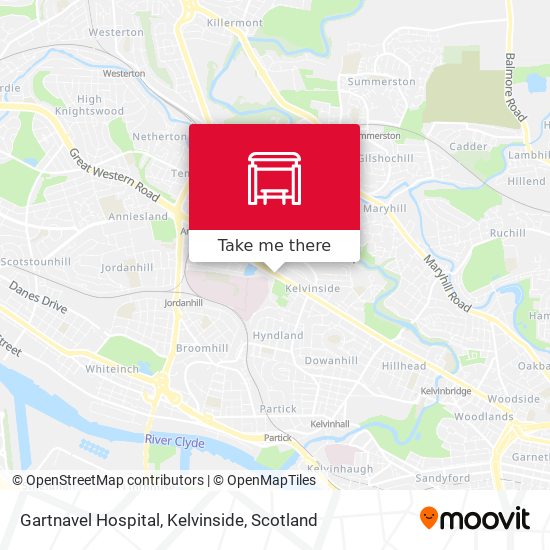 Gartnavel Hospital, Kelvinside map