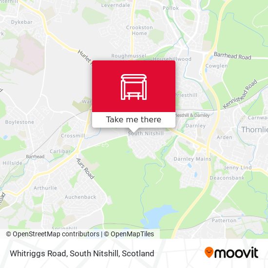Whitriggs Road, South Nitshill map