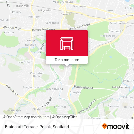 Braidcraft Terrace, Pollok map