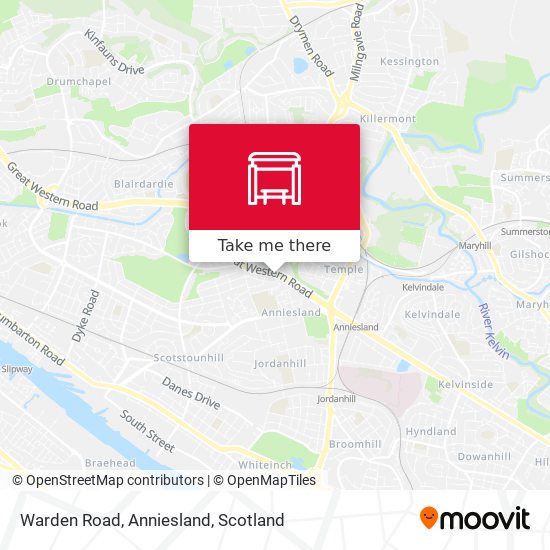 Warden Road, Anniesland map