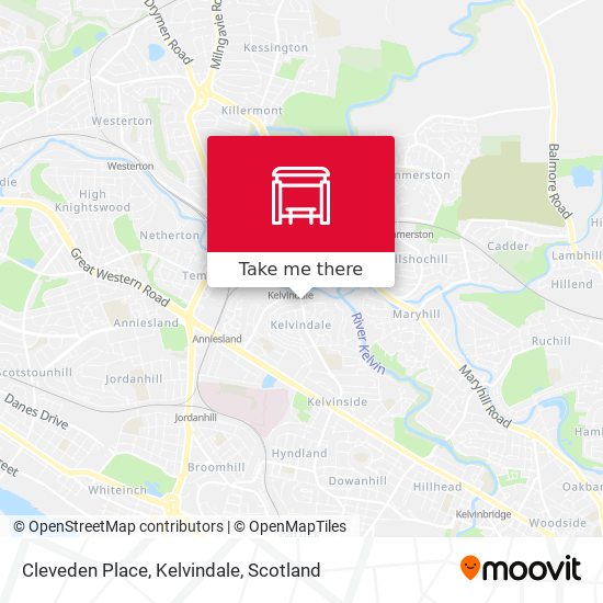Cleveden Place, Kelvindale map