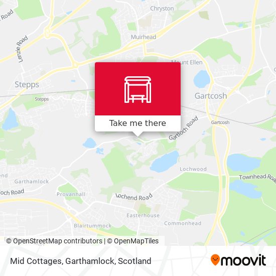Mid Cottages, Garthamlock map