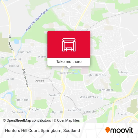 Hunters Hill Court, Springburn map