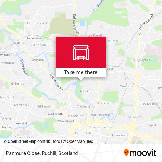 Panmure Close, Ruchill map