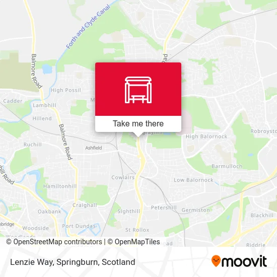 Lenzie Way, Springburn map