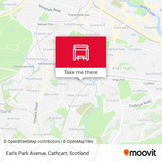 Earls Park Avenue, Cathcart map