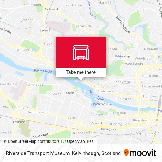 Riverside Transport Museum, Kelvinhaugh map