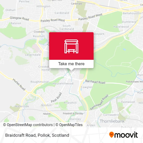 Braidcraft Road, Pollok map