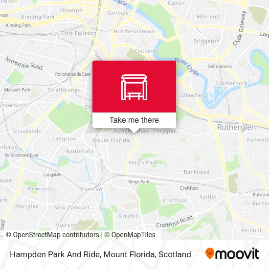Hampden Park And Ride, Mount Florida map