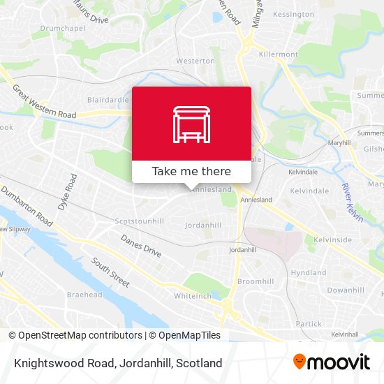 Knightswood Road, Jordanhill map