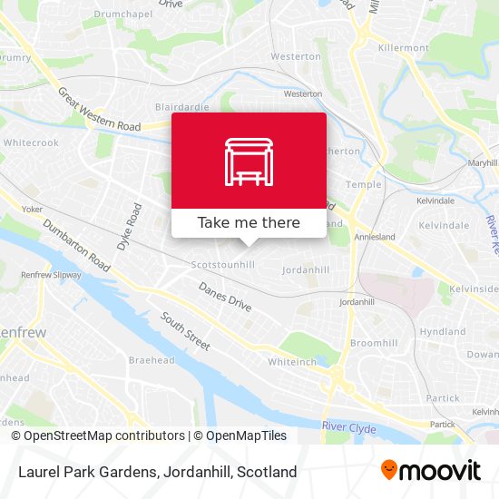 Laurel Park Gardens, Jordanhill map