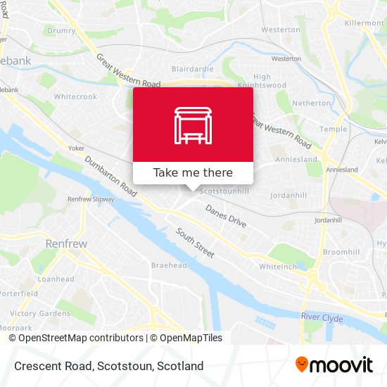 Crescent Road, Scotstoun map