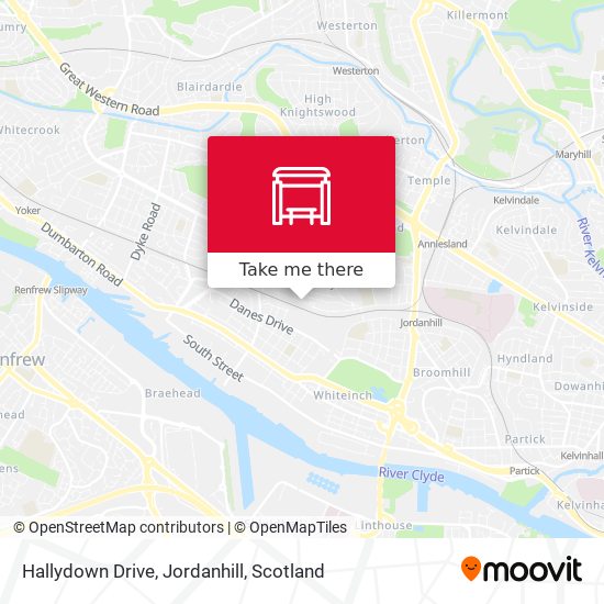 Hallydown Drive, Jordanhill map