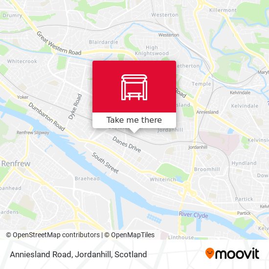 Anniesland Road, Jordanhill map