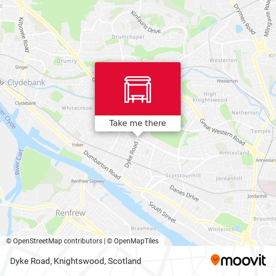 Dyke Road, Knightswood map