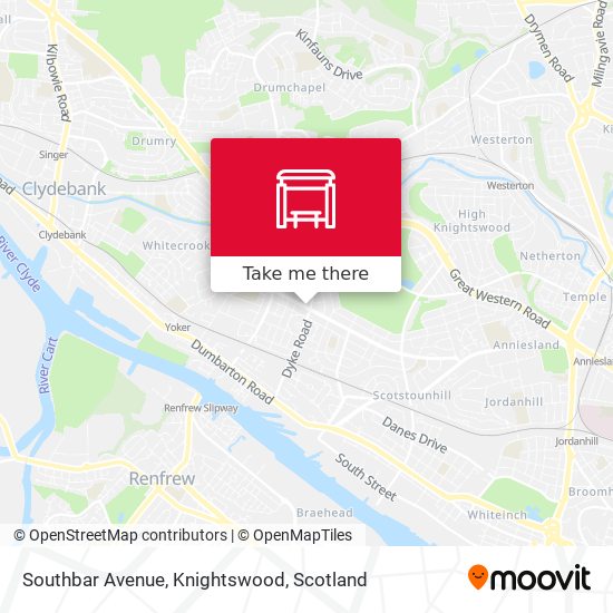 Southbar Avenue, Knightswood map