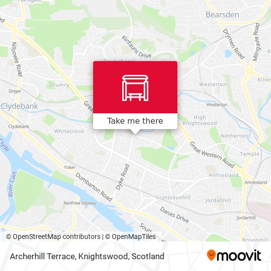 Archerhill Terrace, Knightswood map