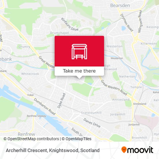 Archerhill Crescent, Knightswood map