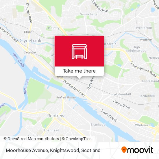 Moorhouse Avenue, Knightswood map