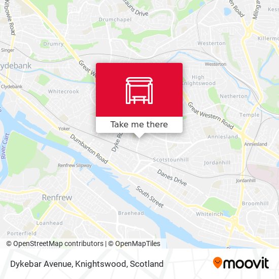 Dykebar Avenue, Knightswood map
