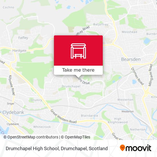 Drumchapel High School, Drumchapel map