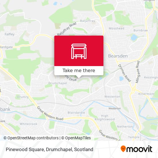 Pinewood Square, Drumchapel map