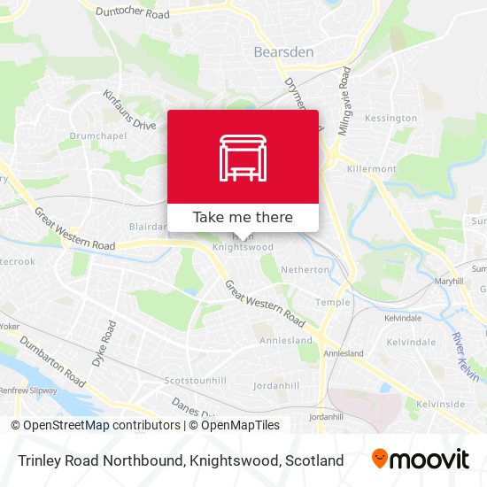 Trinley Road Northbound, Knightswood map