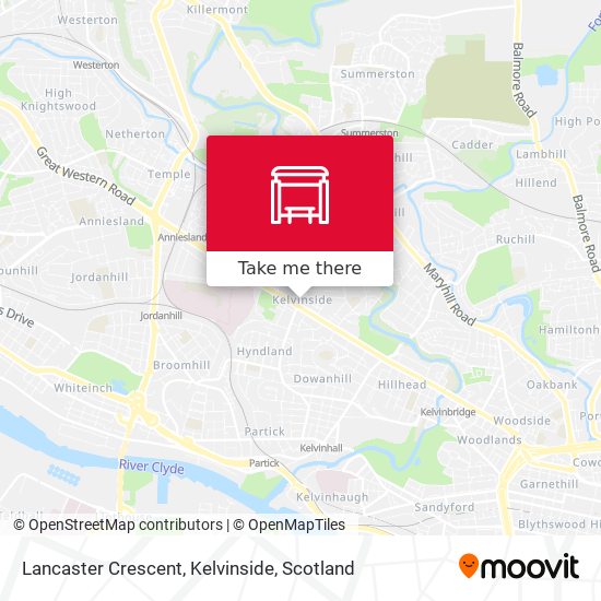 Lancaster Crescent, Kelvinside map