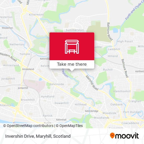 Invershin Drive, Maryhill map