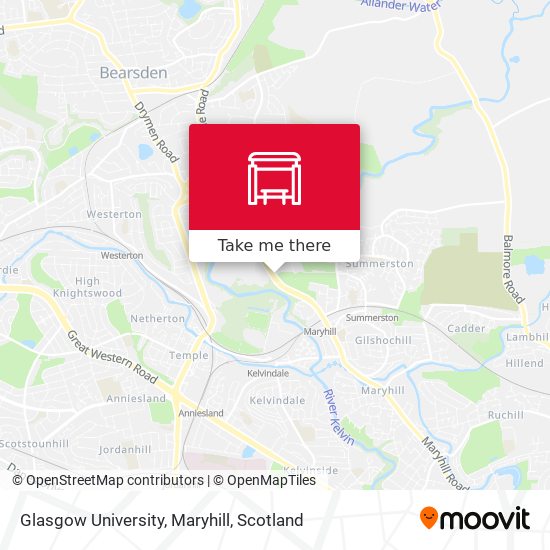 Glasgow University, Maryhill map