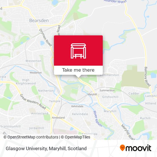 Glasgow University, Maryhill map