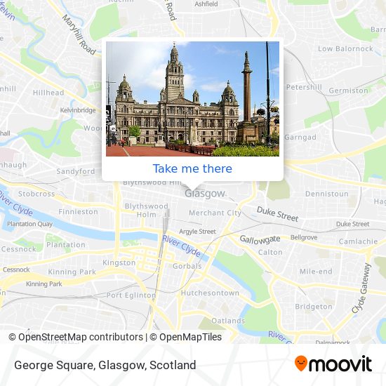 George Square, Glasgow map