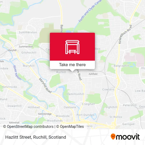 Hazlitt Street, Ruchill map